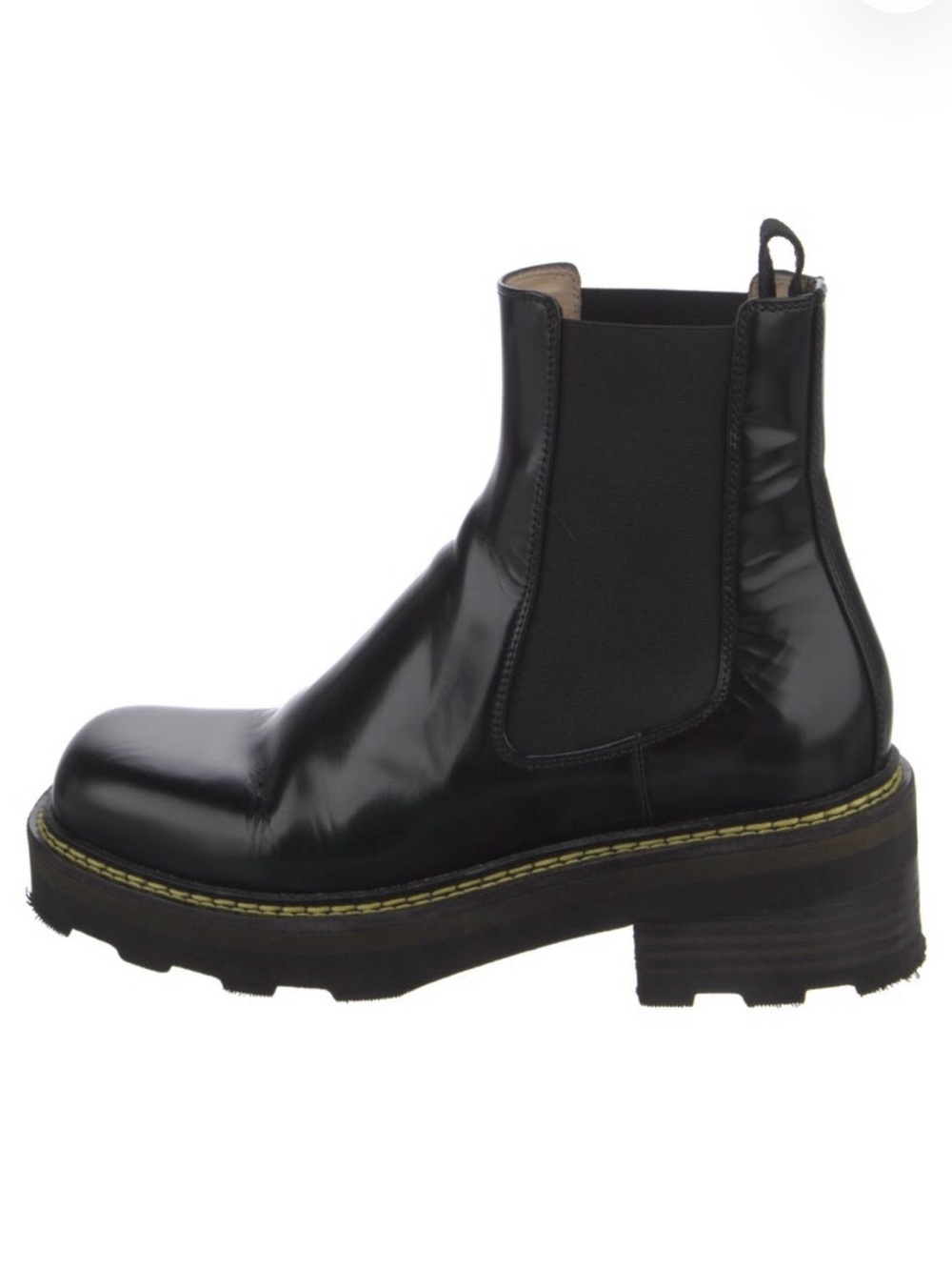 Gabriela Hearst Black Chelsea Platform Boot US7.5 IT37.5